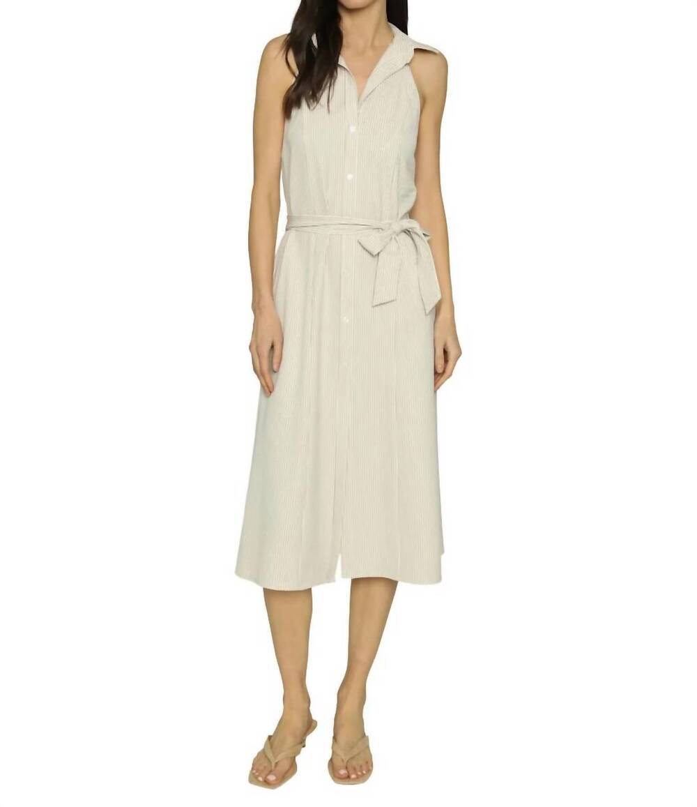 NEW DREW raelynn dress in khaki stripe